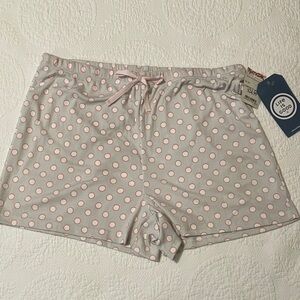 Life Is Good Gray and Pink Polka Dot Shorts
